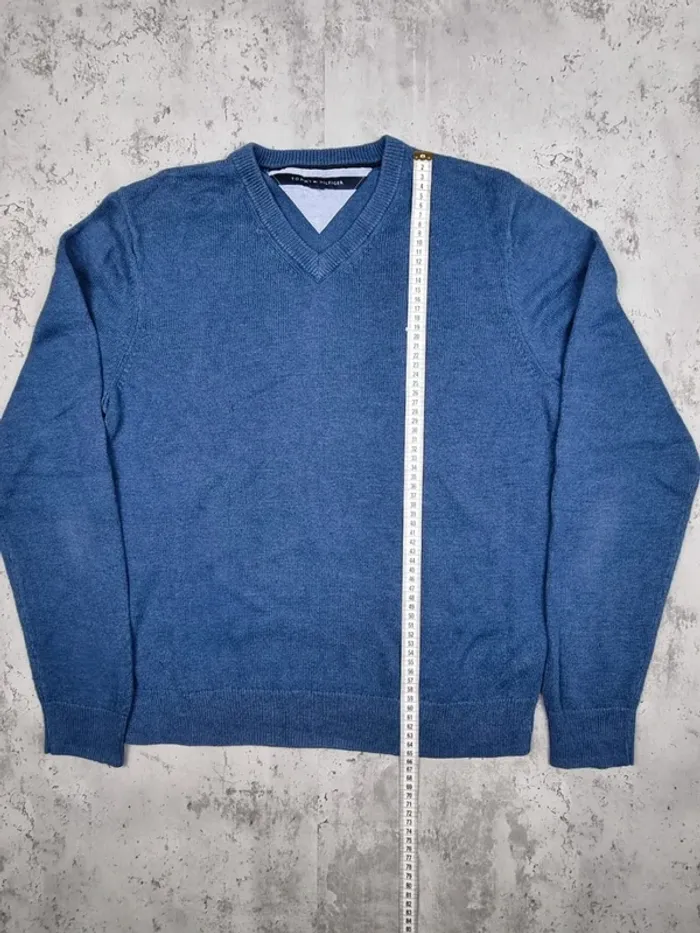 Pull col V Tommy Hilfiger bleu, M Hommes - photo numéro 9