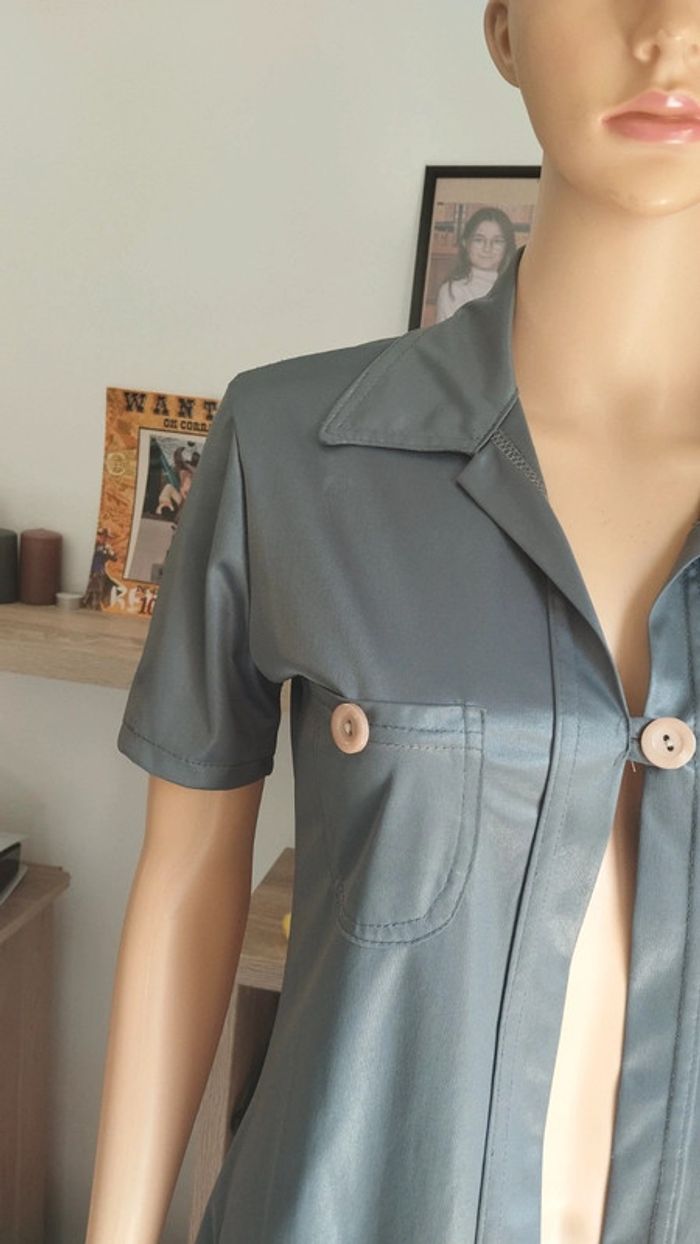 Top haut tunique gris femme taille 36 - photo numéro 4