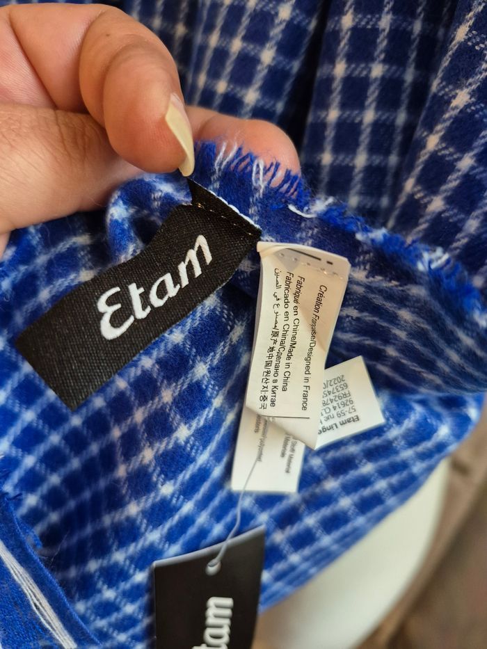 💕 Superbe Maxi-Écharpe / étole ETAM - Bleu Roi - 💕 - photo numéro 7