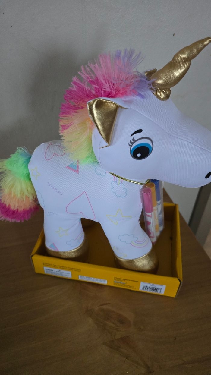 Peluche avec 3 feutres lavable