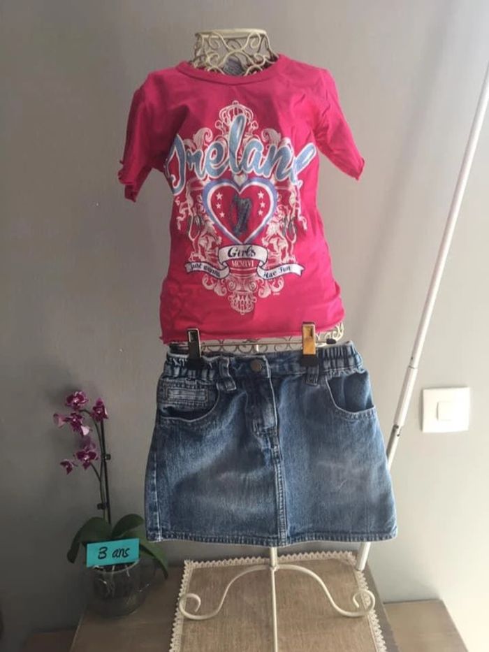 Ensemble fille 3 ans jupe et T-Shirt