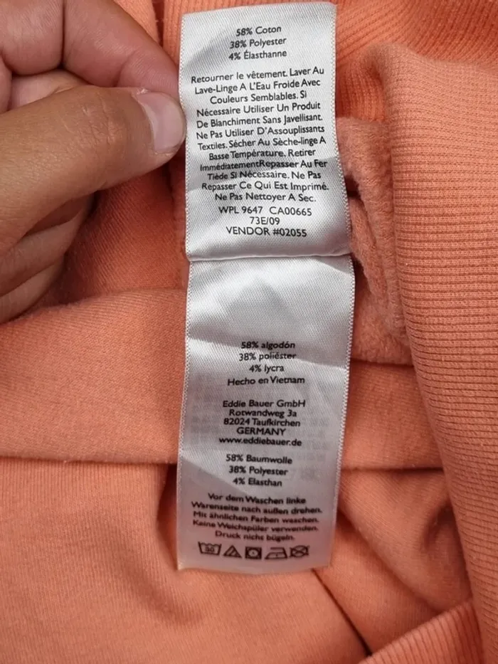 Sweat Eddie Bauer rose saumon – Taille XL Femme - photo numéro 7