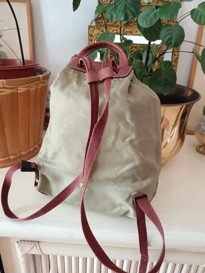 Sac à dos pliage xs Longchamp kaki et marron - photo numéro 5