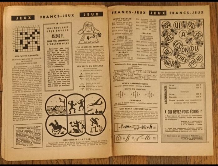Ancien journal Francs jeux Filles N°203 1954 vintage - photo numéro 7