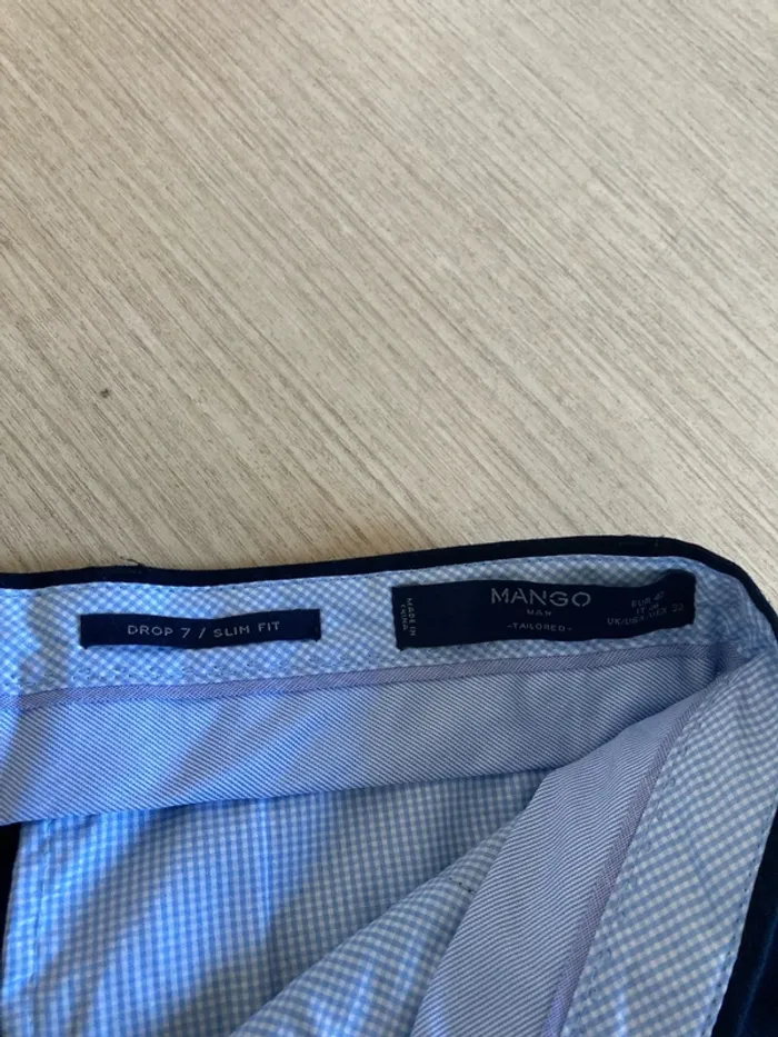 Pantalon de tailleur bleu marine MANGO - photo numéro 3