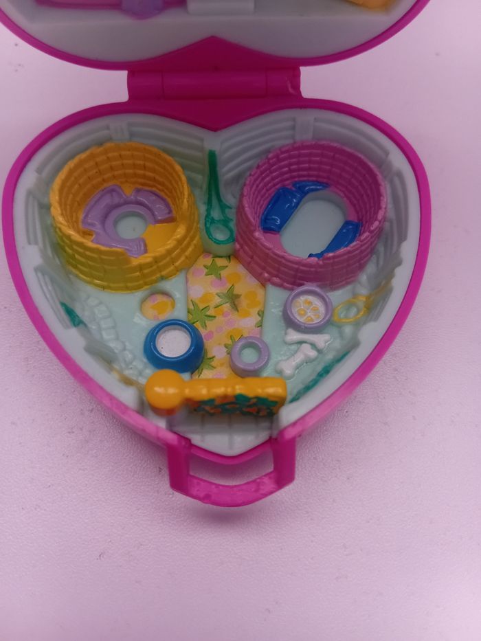 Polly pocket bluebird 1993 Cœur rose Chiens précieux - photo numéro 4