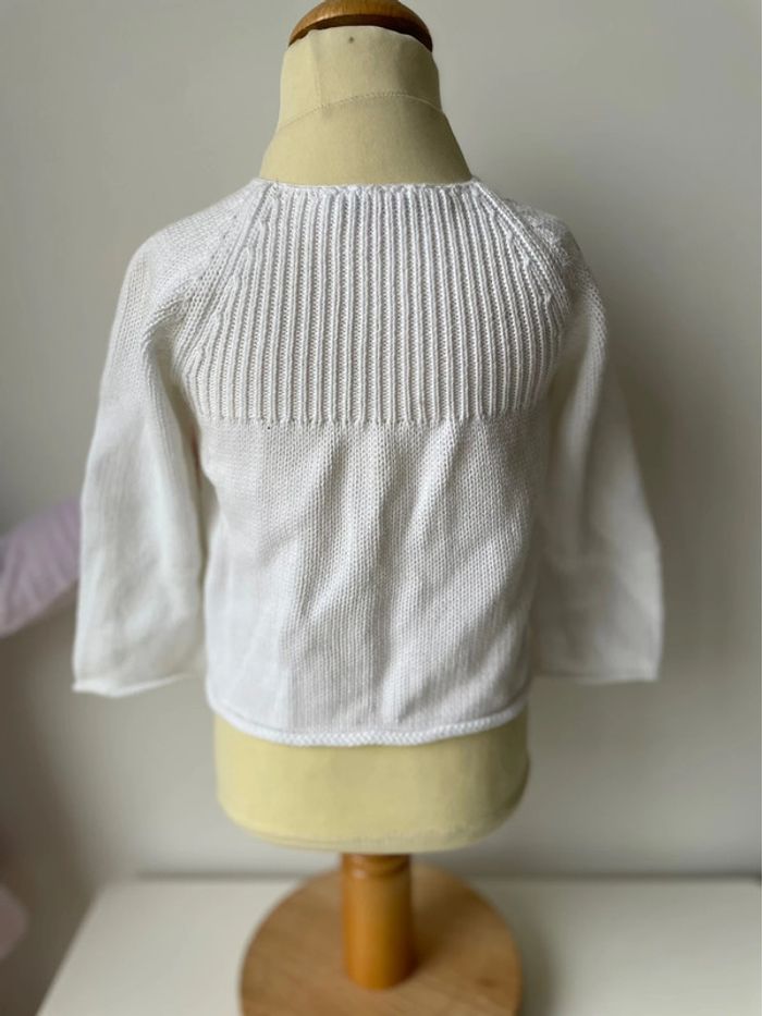 Gilet blanc bébé bonpoint - photo numéro 2