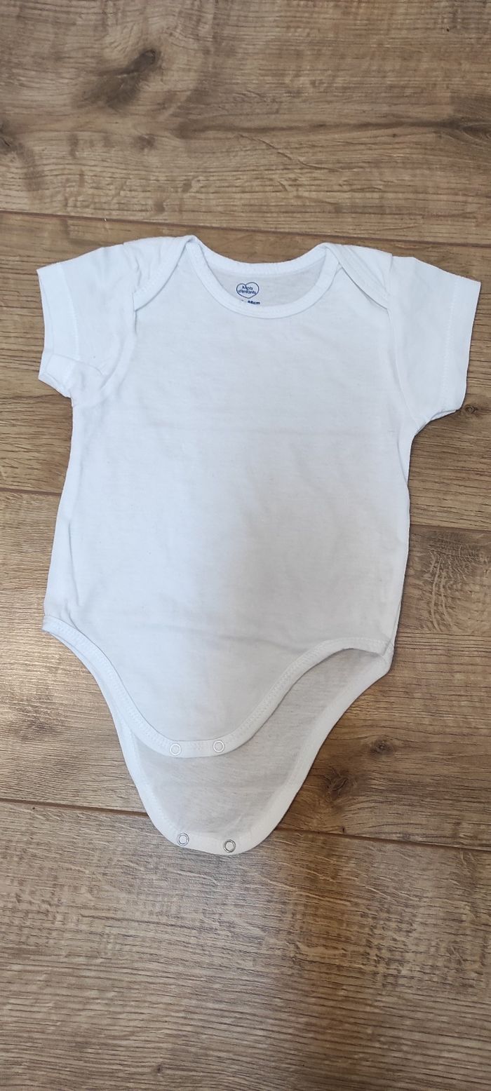 Lot 3 bodies manches courtes 6 mois Mots d'enfants - photo numéro 2