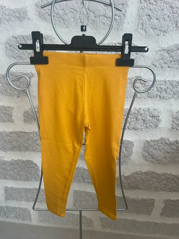 Leegings fille 3 ans jaune moutarde in extenso