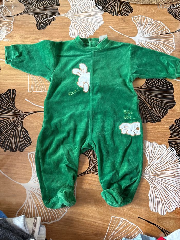 Pyjama vert lapin