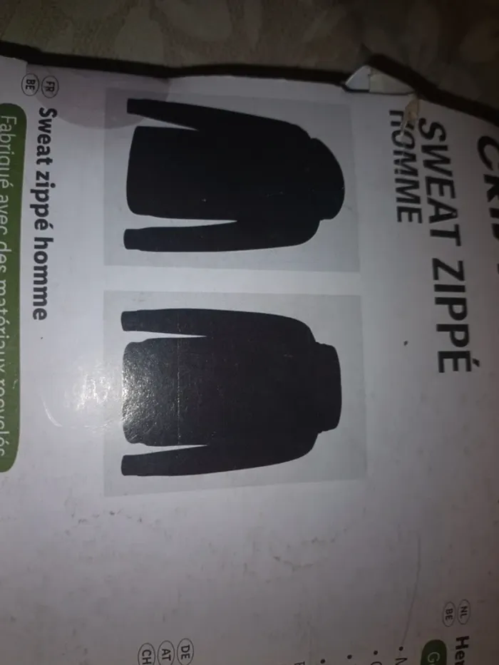 Sweat zippé à capuche homme taille xl - photo numéro 3