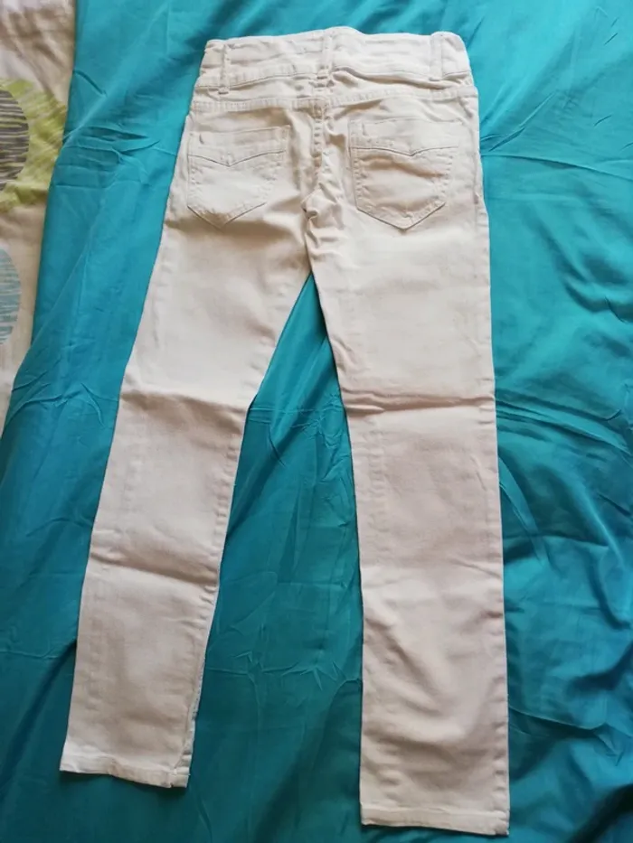 Jeans blanc fille - photo numéro 2