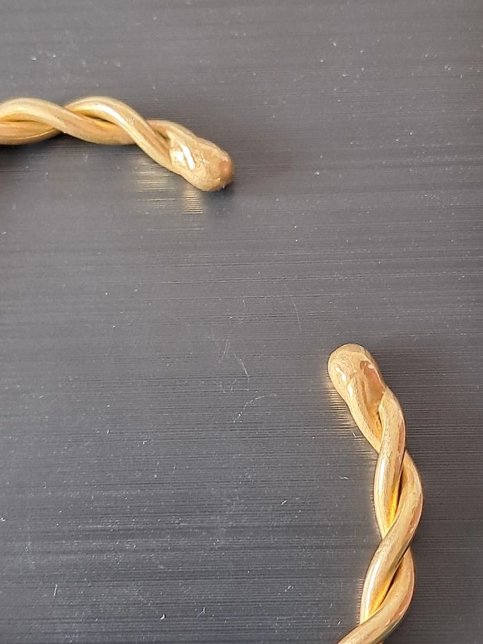 Bracelet torsadé doré - photo numéro 4