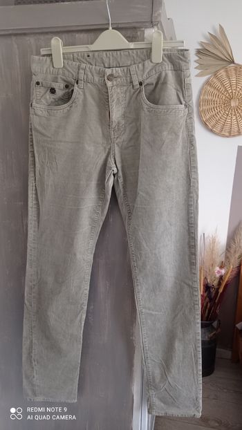 Pantalon en velours beige Jules taille W31 soit 40 France neuf