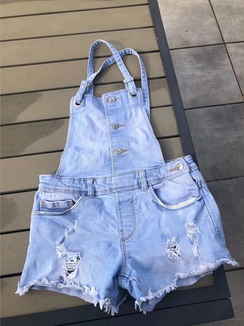 Salopette short jeans 7 ans
