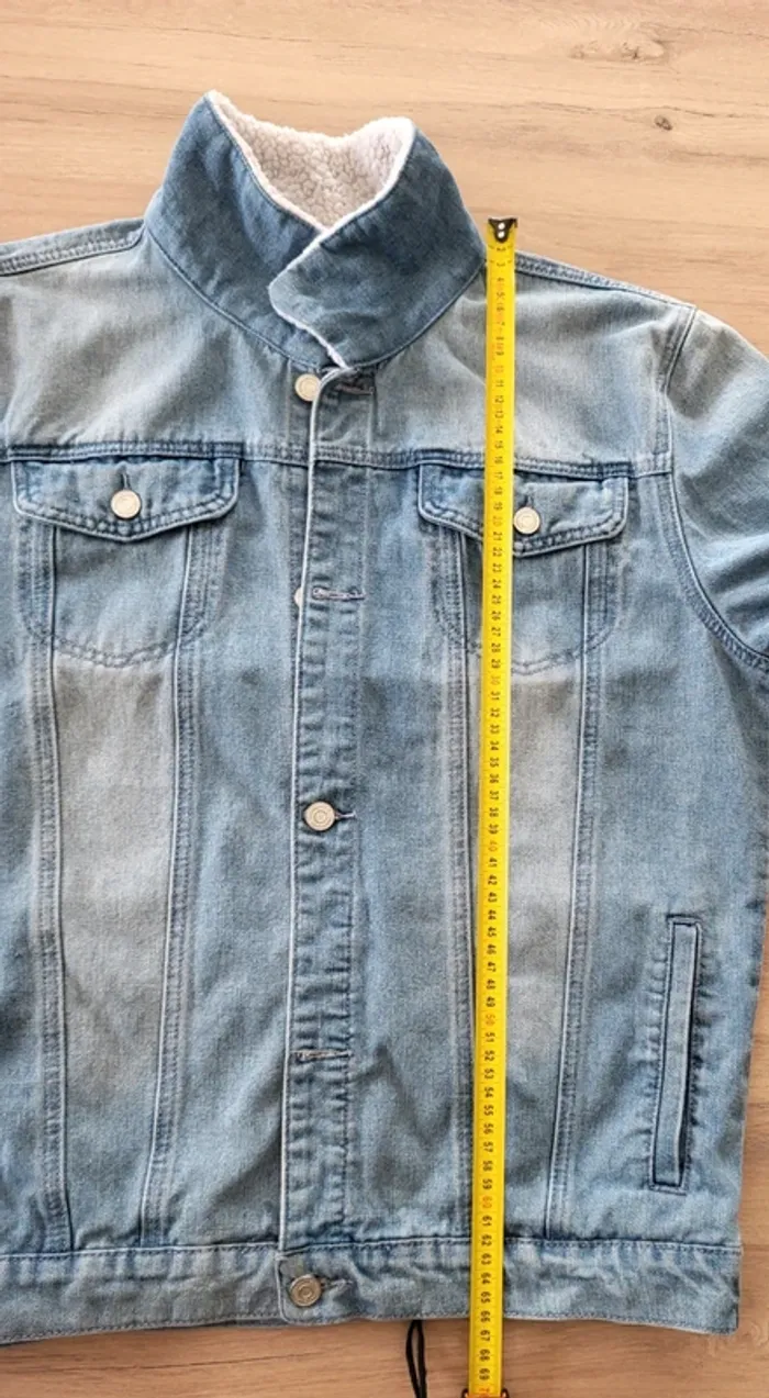 Veste en jean bleue claire Boohoo Man Taille XL ou 46 48 - photo numéro 16
