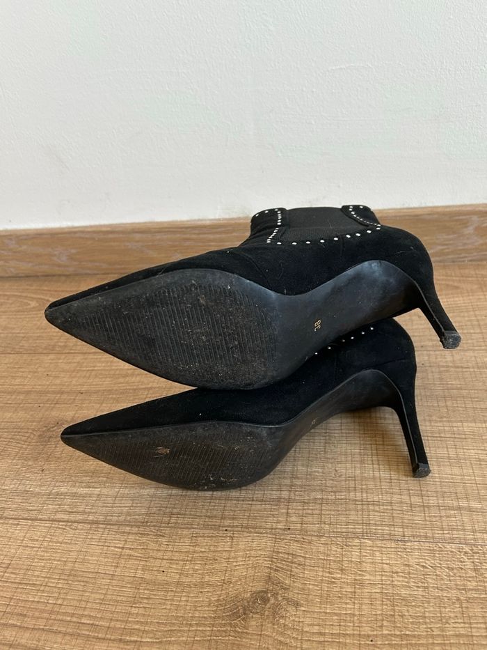 Bottines noires à talons avec strass Texto pointure 38 TBE (avec défaut) - photo numéro 9