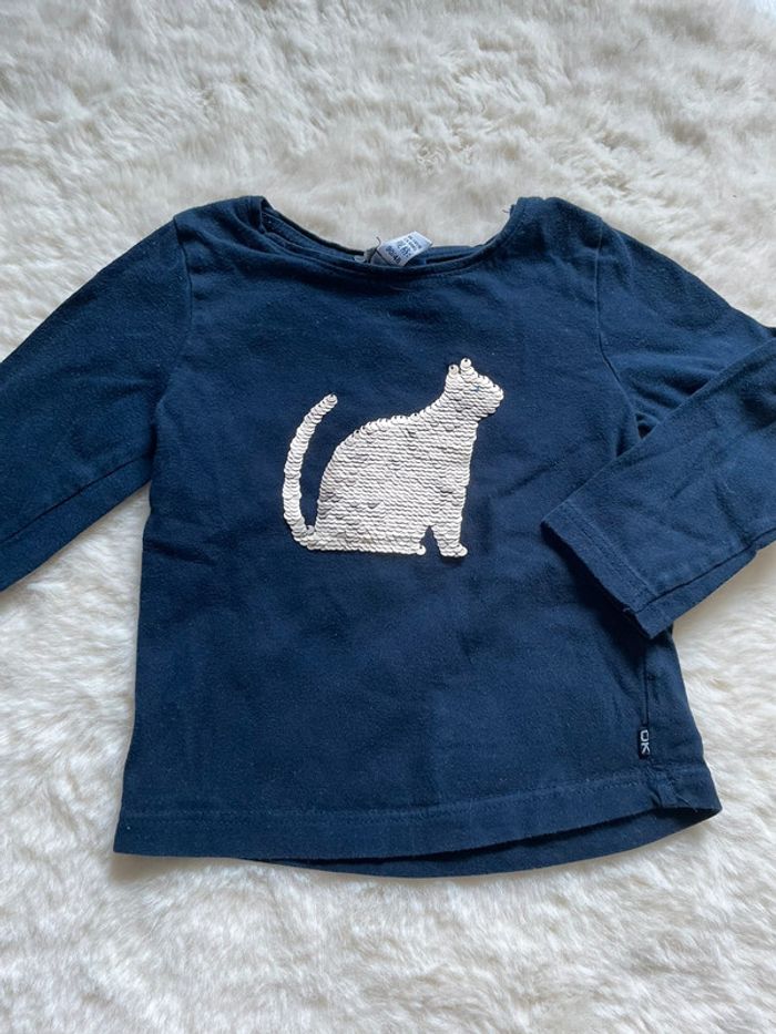 Lot de 2 t-shirt manches longues okaidi 2 ans - 86 cm - photo numéro 4