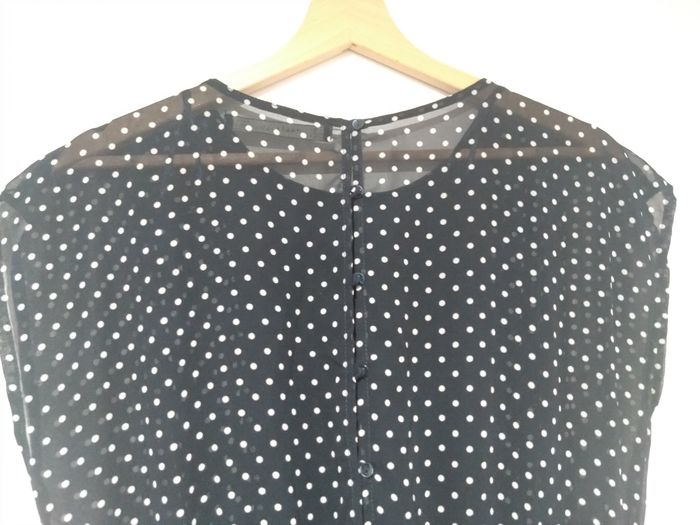 Robe légère à pois bleue L - photo numéro 3