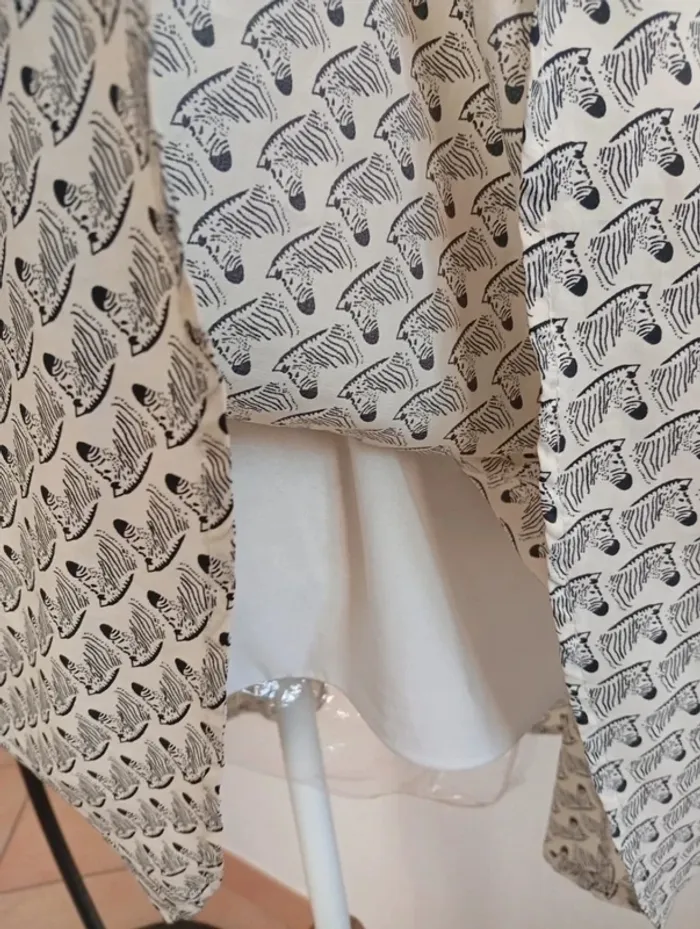 Robe chic cocktail motif zèbré femme s/m 78cm longueur robe d'été - photo numéro 2