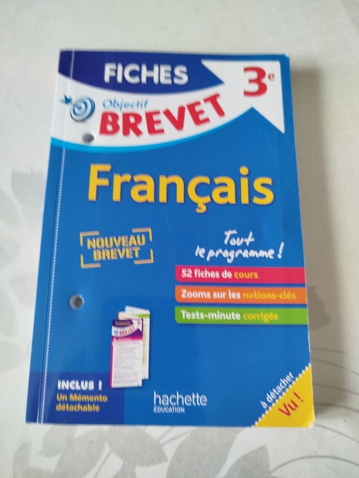 Fiches brevet français 3e