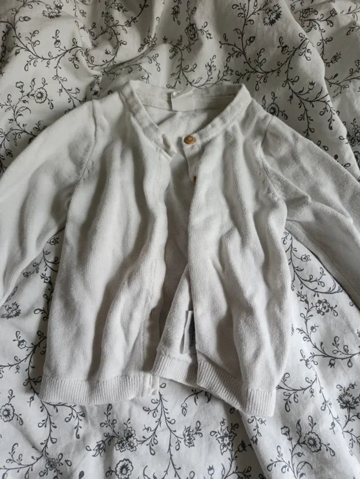 Gilet blanc H&M 74cm
