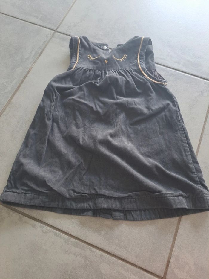 Robe velour manche courte 18 mois