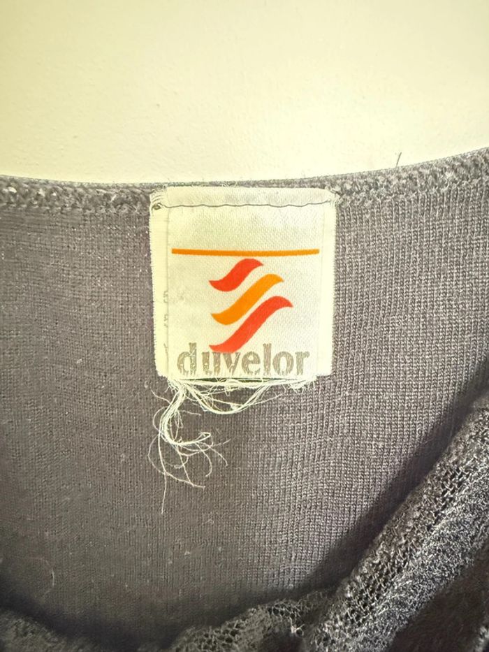 Haut femme vintage Duvelor noir très bon état - photo numéro 3