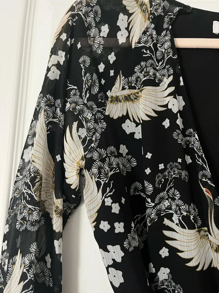 Robe mi-longue noir à motifs - photo numéro 4