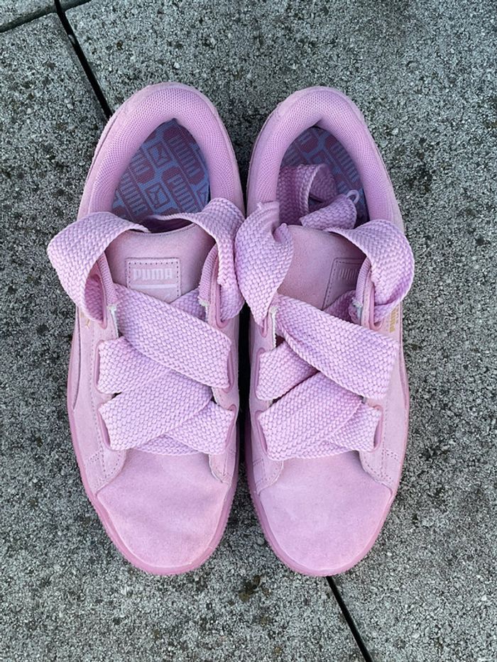 Basket rose, puma avec gros lacets - photo numéro 5