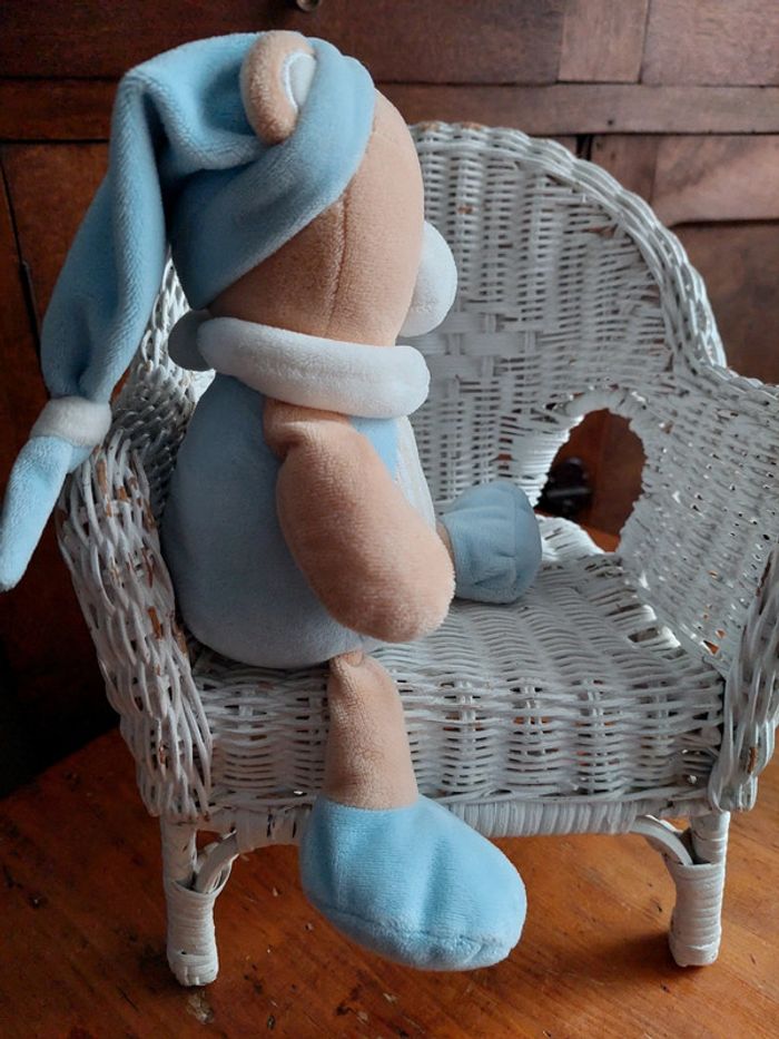 Doudou ours bleu Mes Petits Cailloux - photo numéro 2