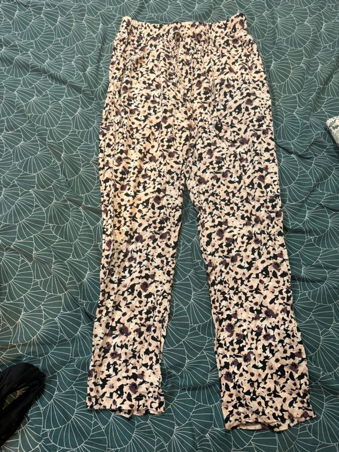 Pantalon léger fleuris/ léopard