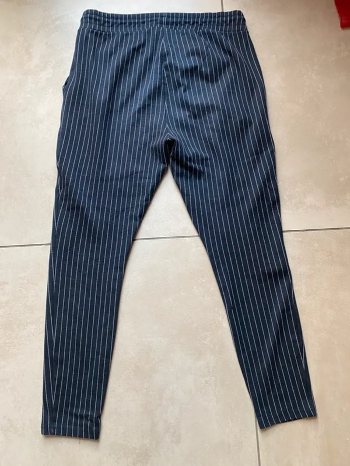 Pantalon à rayures marine blanc Closure london M - photo numéro 9