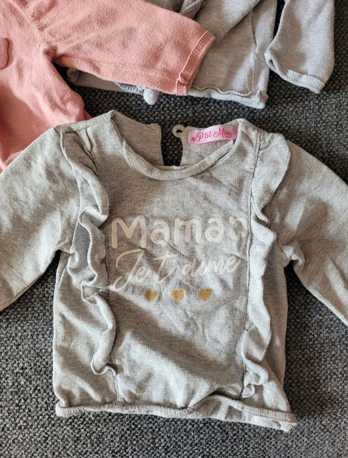 Lot 4 gilets/pulls fille 9 mois - photo numéro 2