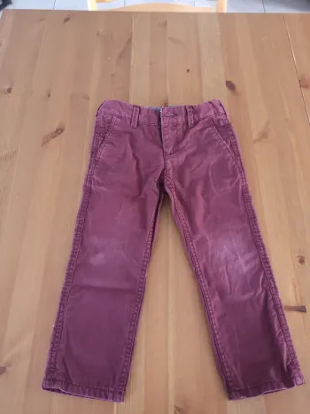 Pantalon chino rouge bordeaux 3 ans