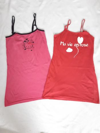 Lot de 2 chemises de nuit à bretelles