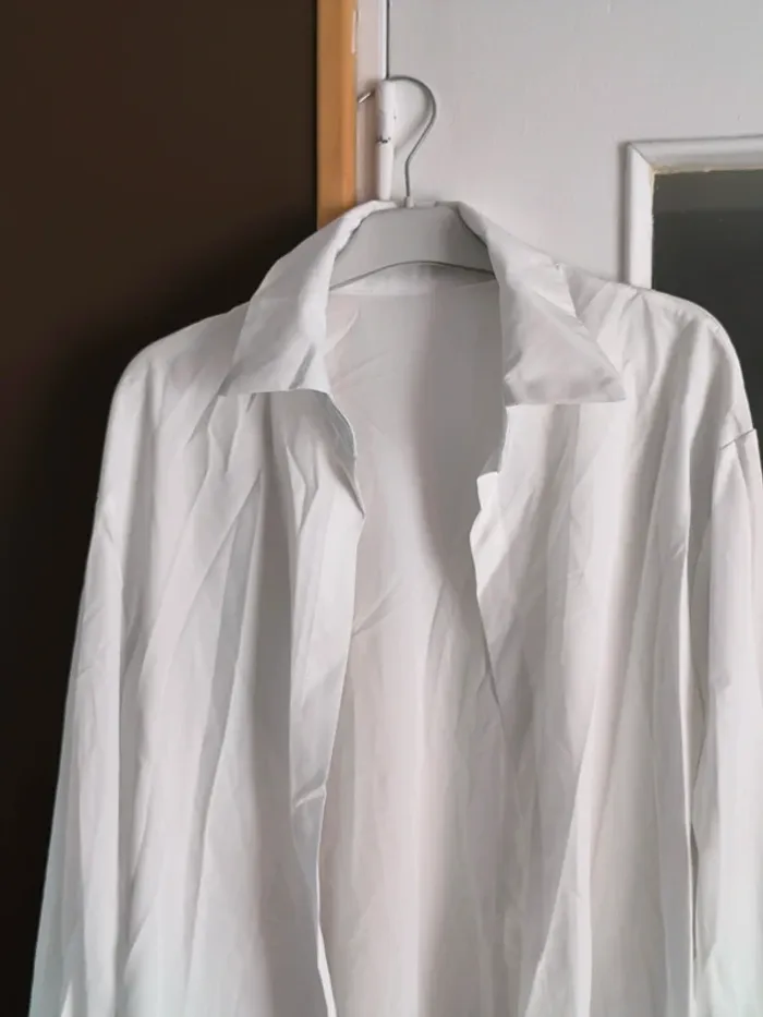 Chemise ouverte blanche femme XL - photo numéro 3