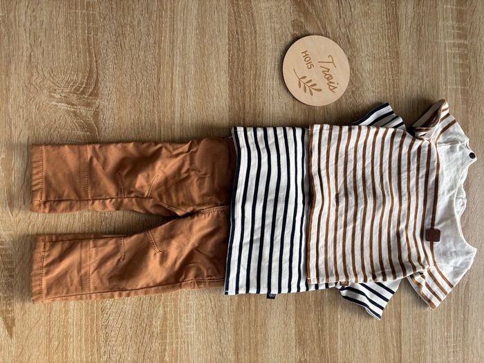 Ensemble 2 t-shirts obaibi 3 mois - photo numéro 2