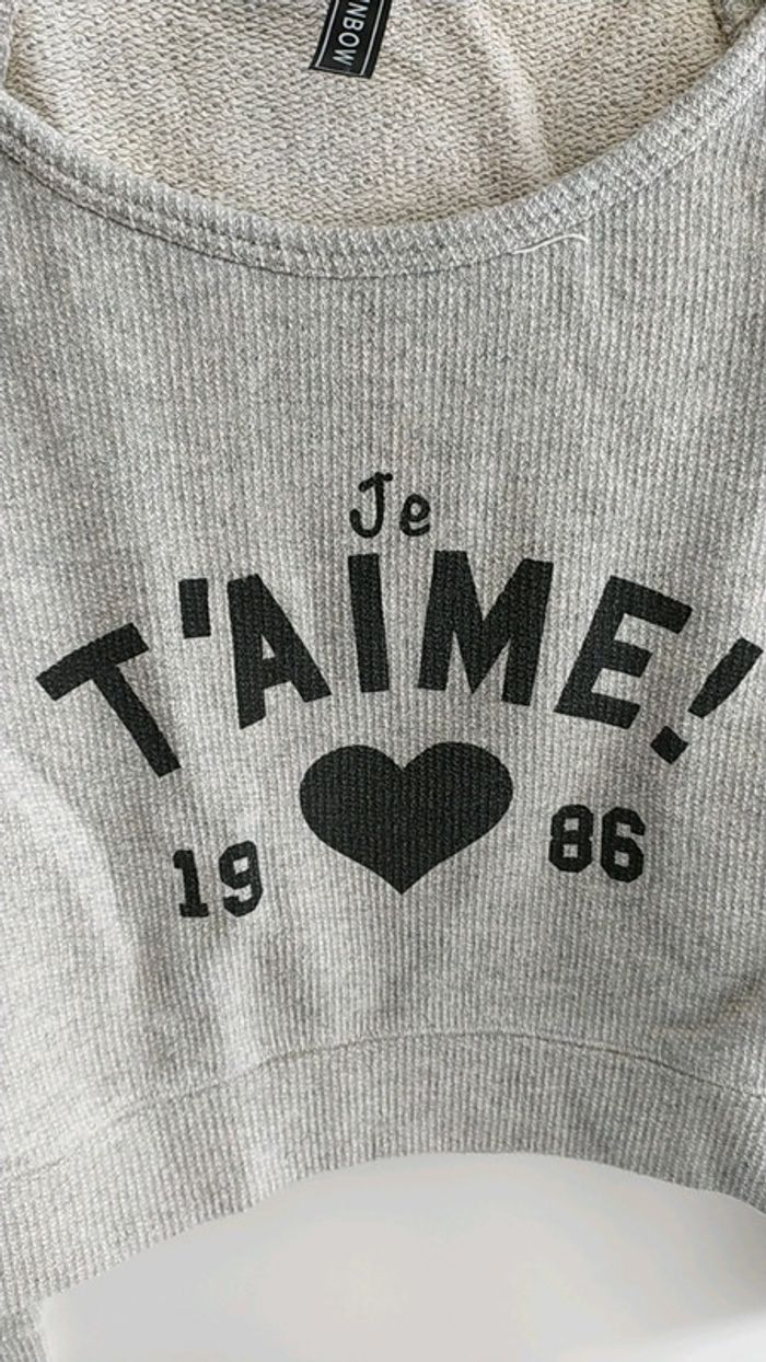 Sweat court je t'aime 1986 36/38 - photo numéro 3