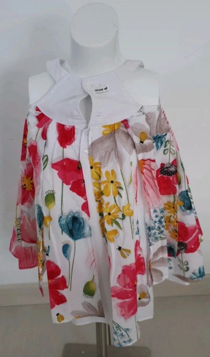 Robe a bretelles fleuries 3 ans catimini - photo numéro 3