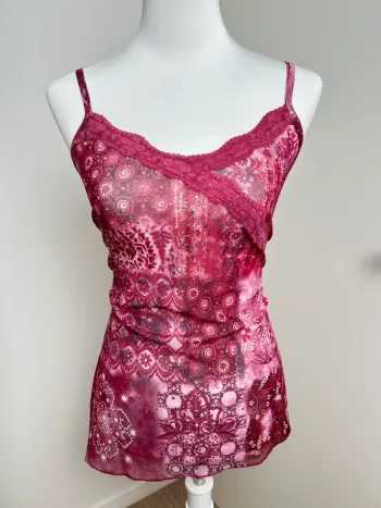 Top Ibiza rose à paillettes in Extenso - Taille M