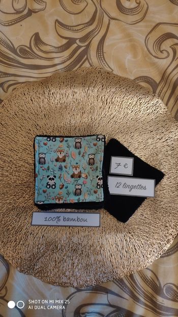 12 lingettes lavables neuf