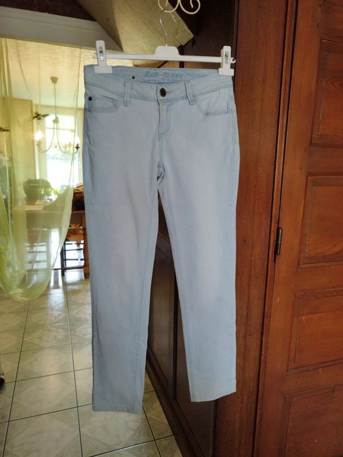 Jeans bleu clair droit skinny S/36 US 26 y2k - photo numéro 3