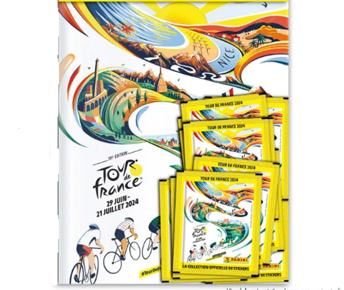 PANINI - TOUR DE FRANCE 2024 - ALBUM + 50 POCHETTES NEUVES - photo numéro 2