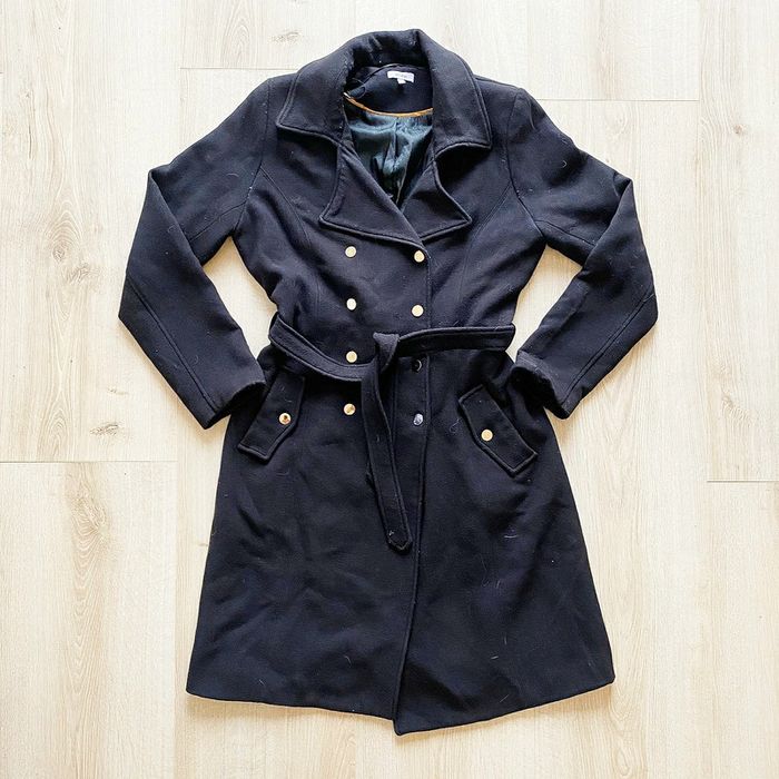 Phildar Vintage Caban Noir Style Français Slim Fit Femme Exclusive French Touch (Taille 40)