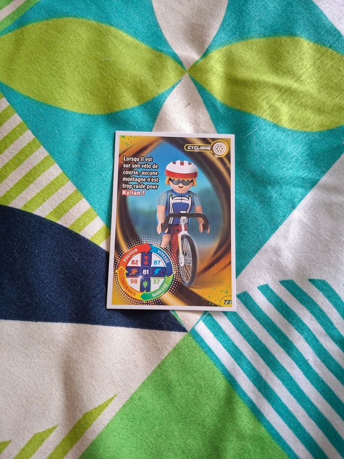 Carte playmobil cyclisme 72