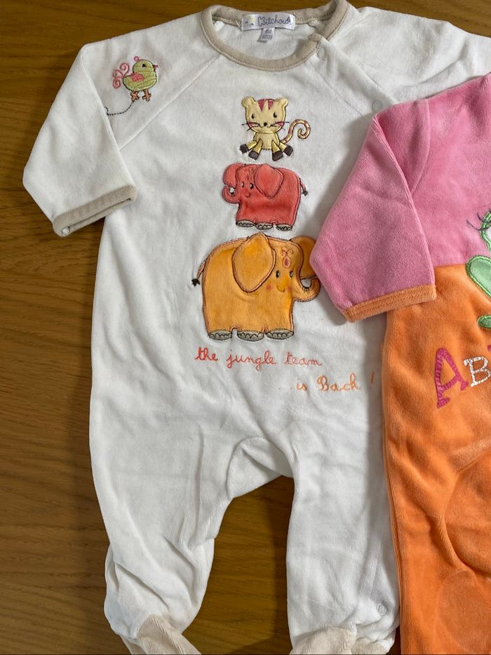 Kitchoun Lot de 3 Pyjamas Grenouillère Taille 6 mois - photo numéro 5