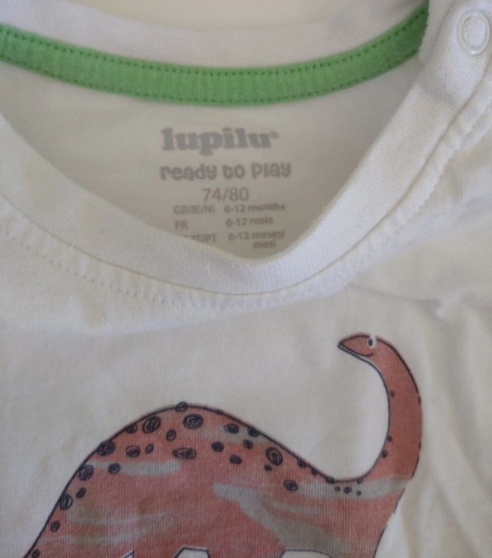 Lot 2 T-shirt bébé Lupilu 12 mois - photo numéro 4