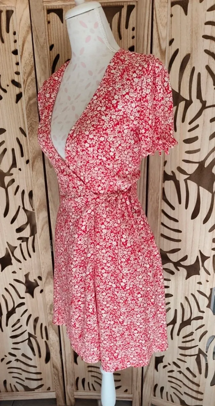 Robe imprimé fleurie portefeuille - photo numéro 6