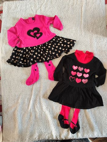 Lot de 2 tenues robes collants 3 mois